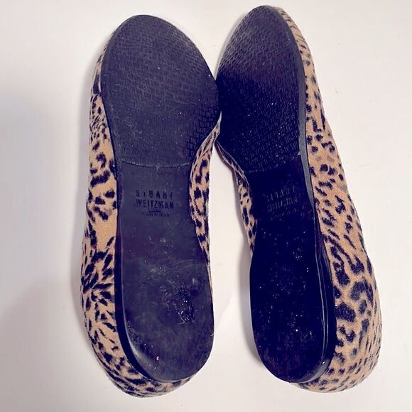 Vintage Stuart Weitzman animal print suede leather ballet flats - Picture 6 of 7